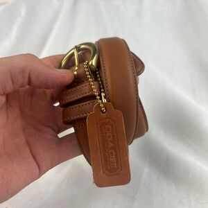 NWT Coach British Tan Leather Belt With Gold Hardware Size L